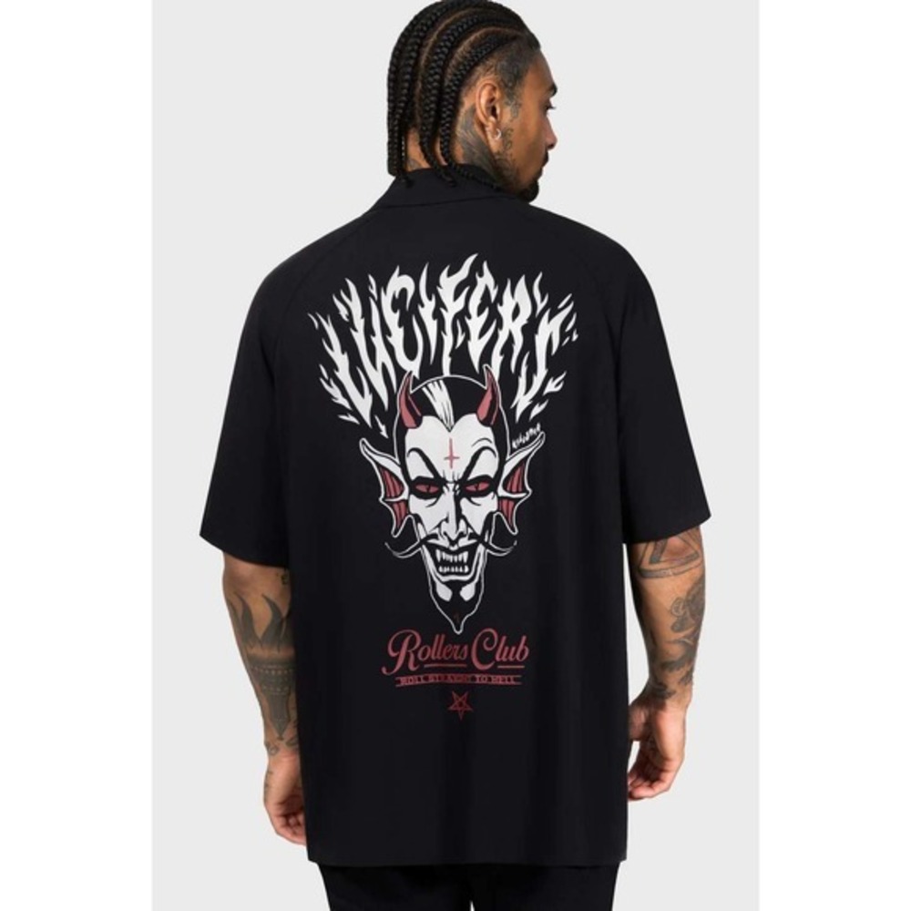 killstar lurcifers rollers‎ club shirt gothabilly greaser punk big/tall